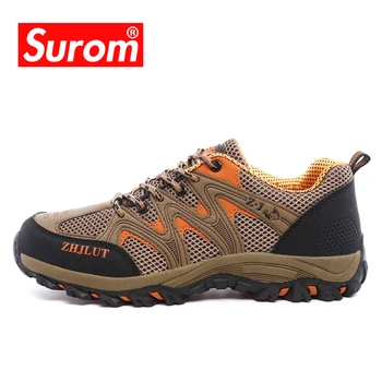 

SUROM Unisex Hiking Shoes Outdoor Non-slip Trekking Shoes Air Mesh Breathable Krasovki Men&women Summer