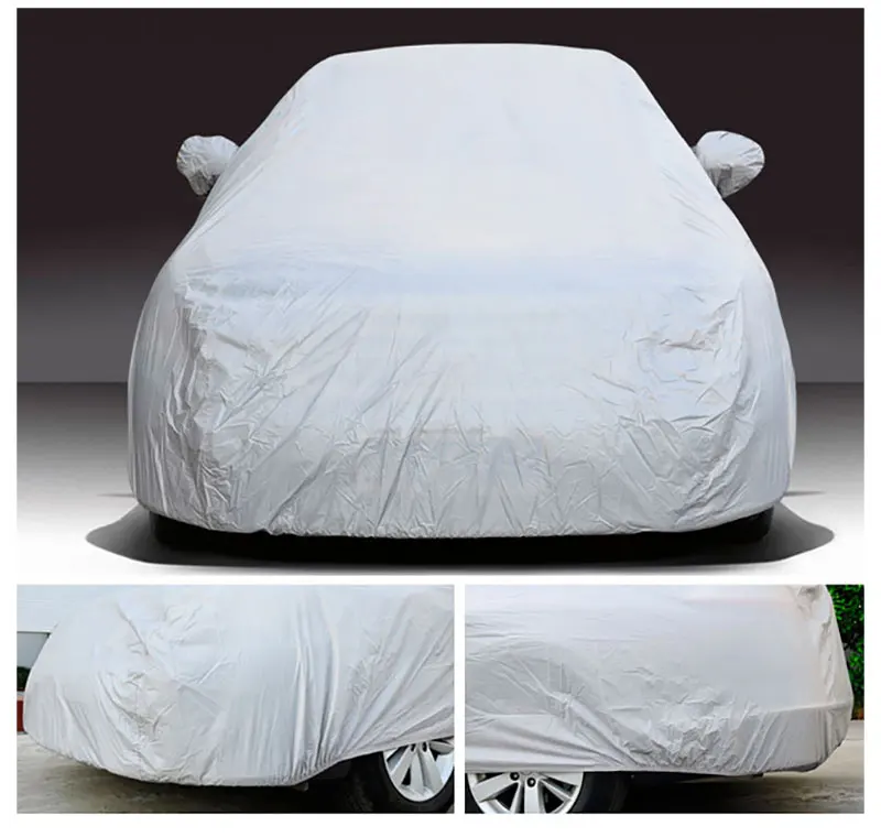 Universal Full Car Cover Rain Frost Snow Dust Waterproof Protection Exterior Car Protector Covers Anti UV Outdoor Sun Reflective