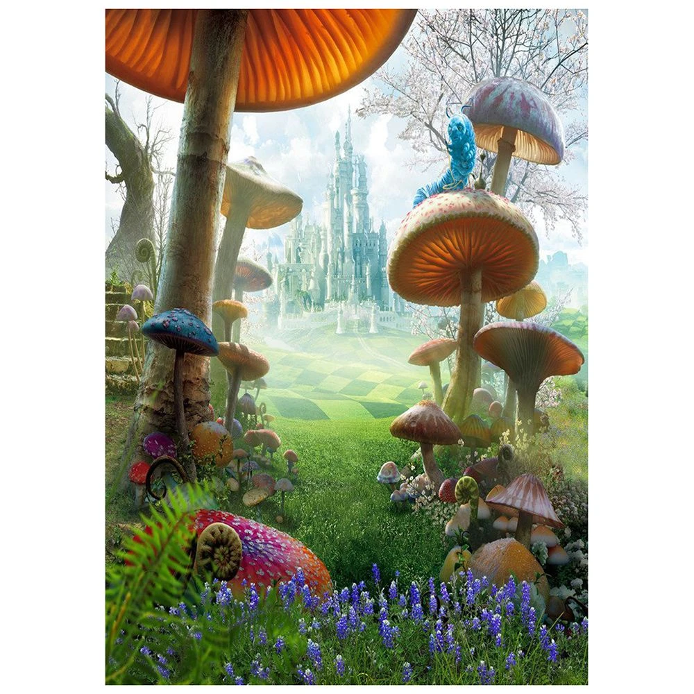 Fairy Tale World House Mushroom for Children Photography Backdrops Photo Props Studio Background 5x7ft Fairy Tale World House Mushroom for Children Photography Backdrops Photo Props Studio Background 5x7ft