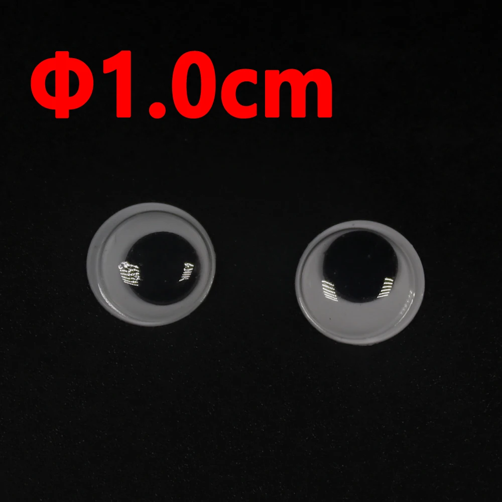 Bimoo 100 шт./пакет 8 мм 10 мм 14 мм светильник Пластик глаза с подвижными глазного яблока для мушек растяжки приманки шумный делая рыбий глаз