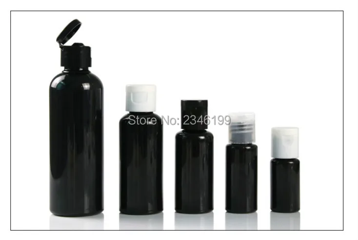 Empty Plastic Bottle 30ml Empty Black Plastic Bottle Flip Cover Plastic Bottle 50ml Empty White Cover Cosmetic Container