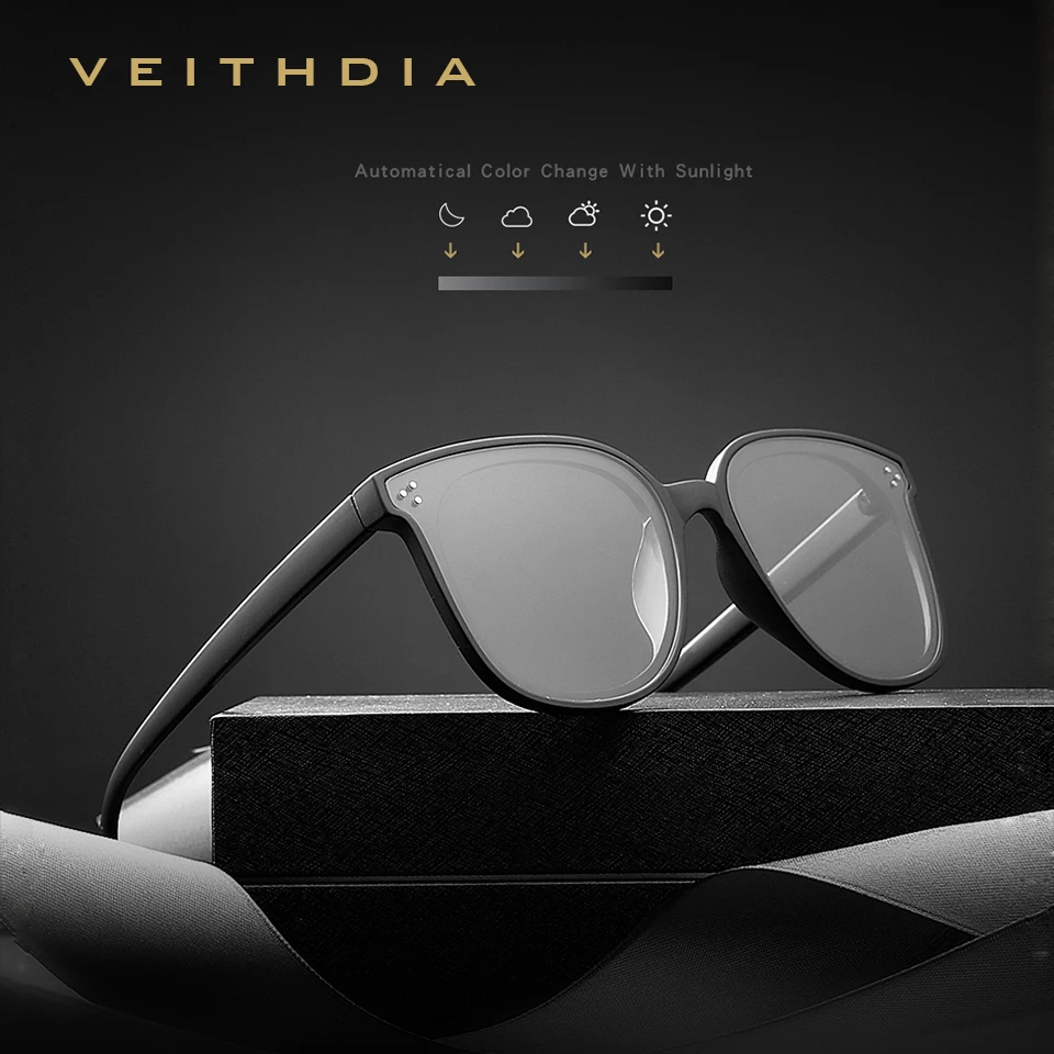 Бренд VEITHDIA винтажные дизайнерские солнцезащитные очки унисекс поляризационные