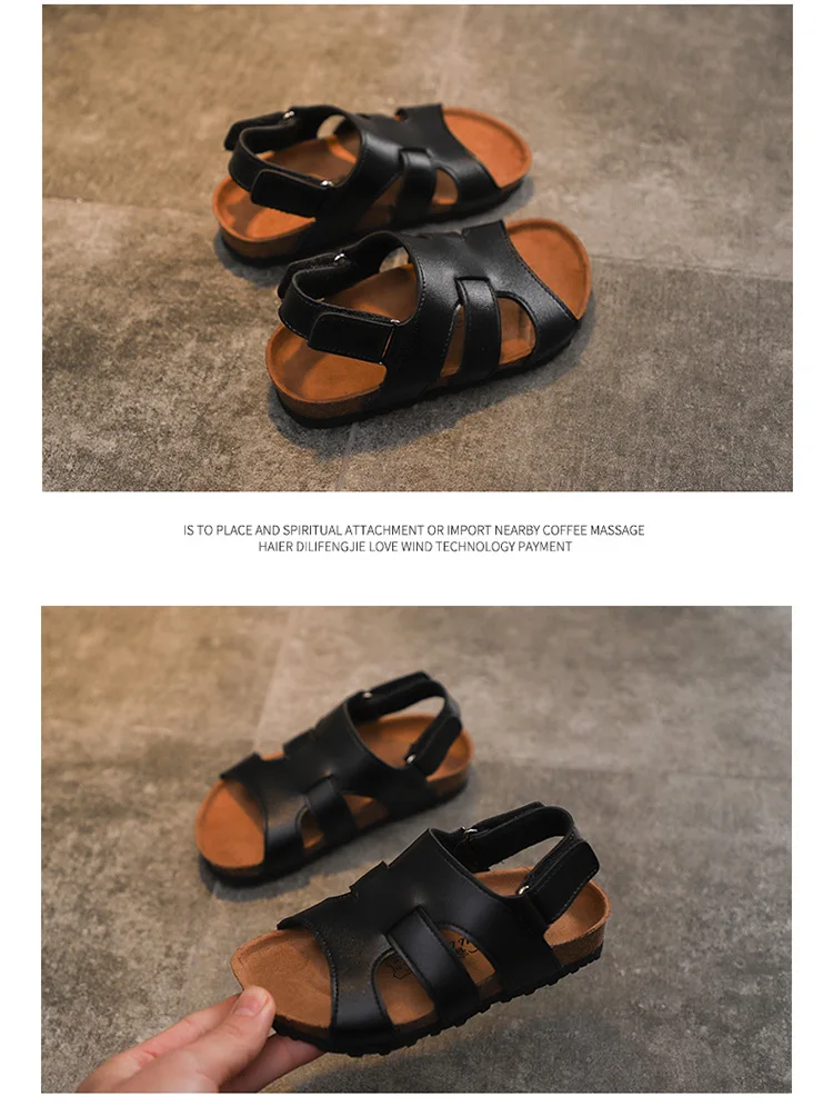 Летняя новая детская обувь Детские пробковые сандалии детские тапочки для мальчиков и девочек дышащие Нескользящие сандалии пляжная обувь
