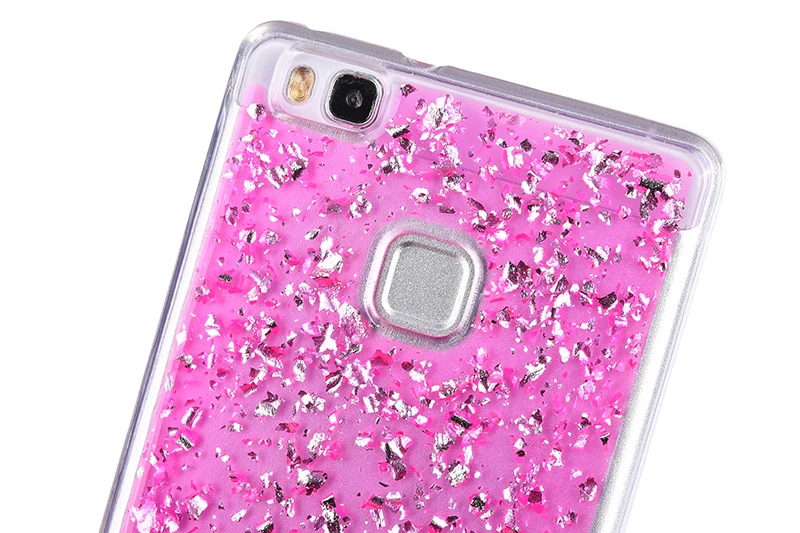 Glitter shining flakes silicone case huawei P9 Lite,P10 Lite (25)