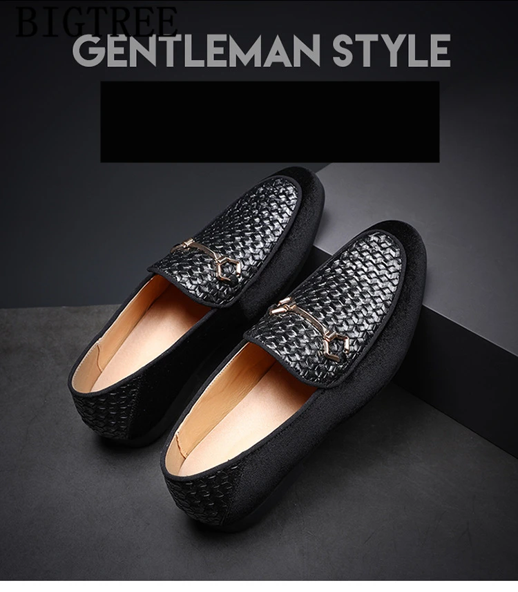 Кожаная обувь мужские классические итальянские брендовые Лоферы Мужская офисная обувь брендовые нарядные туфли для мужчин элегантное большого размера sepatu slip on pria