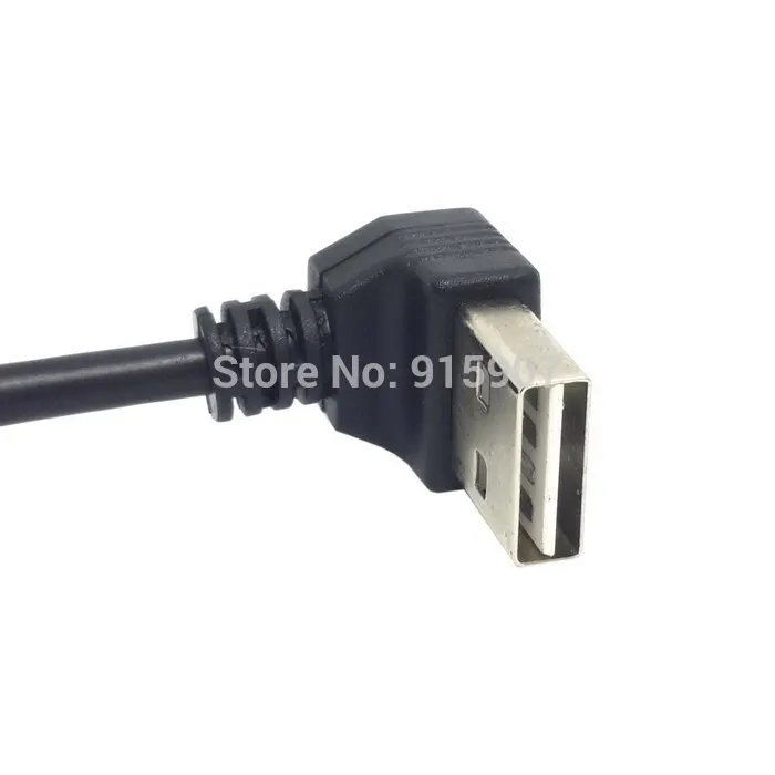 Кабель USB 2,0 Male-to-Right Micro USB 5Pin Male Кабель Реверсивный вверх и вниз под углом 90 градусов 25 см