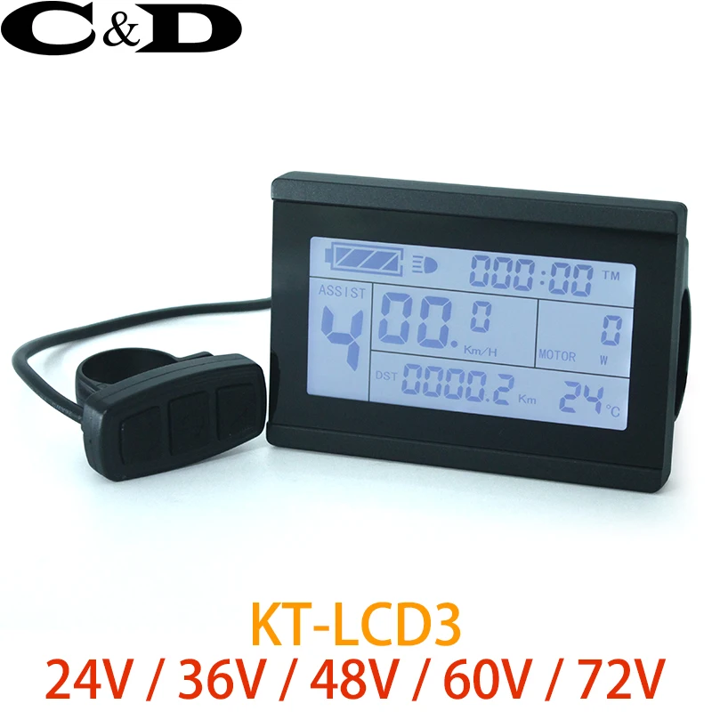 

Free Shipping 24V 36V 48V 60V 72V Display intelligent KT LCD3 Electric Bicycle bike Parts controller