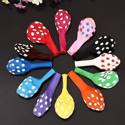 

25 Mixed Color Polka Dot Latex Balloons Celebration Party Wedding Birthday 12"