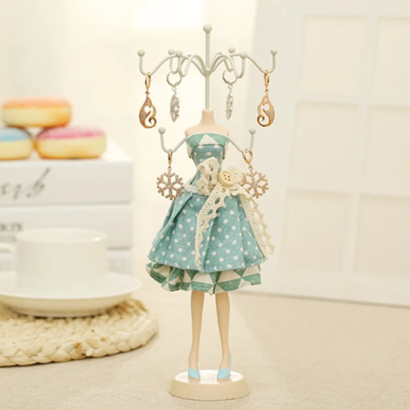  Fashion Jewelry Storage Rack Display Stand Princess Dress Model Earrings Necklace Display Stand Cre