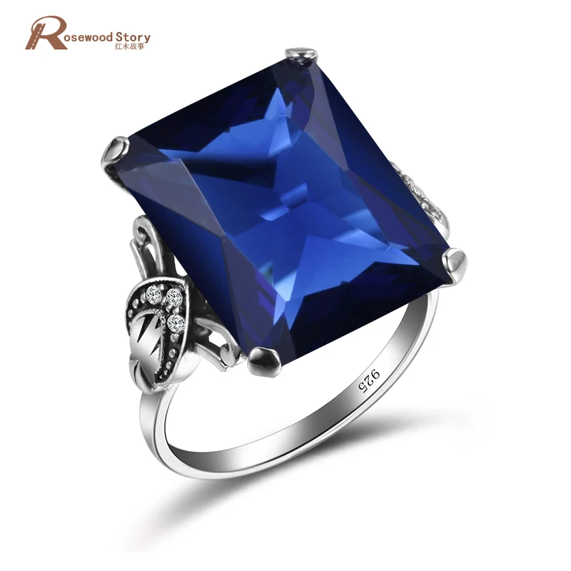 Кольцо женское из серебра 925 пробы с сапфировым камнем|ring fashion|ring forrings for women |