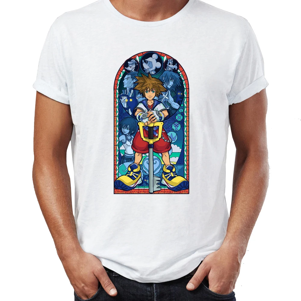 

New Men's t-shirt Kingdom Hearts Sora Keyblade Gaming Artwork Awesome Tshirt Unisex Tees Tops Harajuku Streetwear