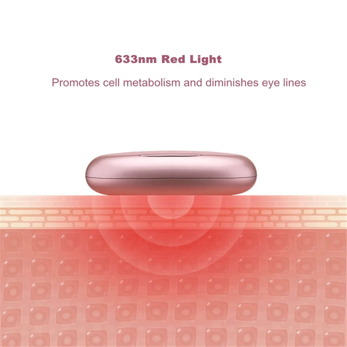 Portable Mini Red Light Massager Anti Wrinkle Eye Massager Eye Beauty Instrument USB Rechargeable Eye Care Electric Massager