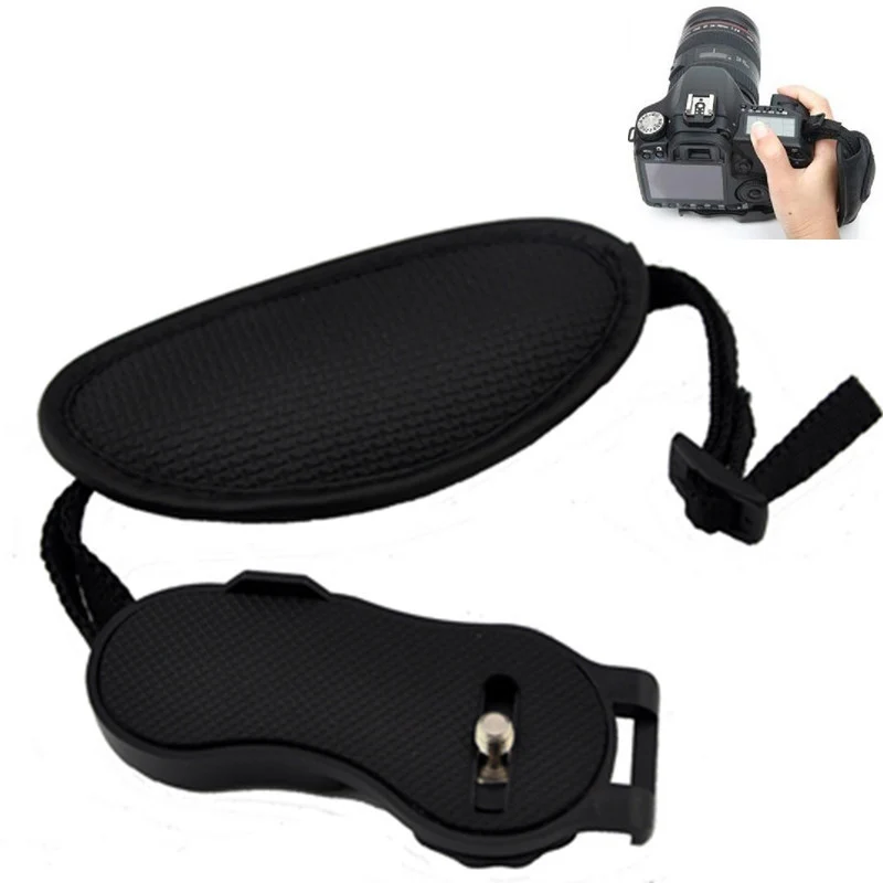 

High Quality Professional Black PU Leather Soft Camera Wrist Strap Hand Grip Strap Belt for Canon Nikon Sony Olympus SLR / DSLR