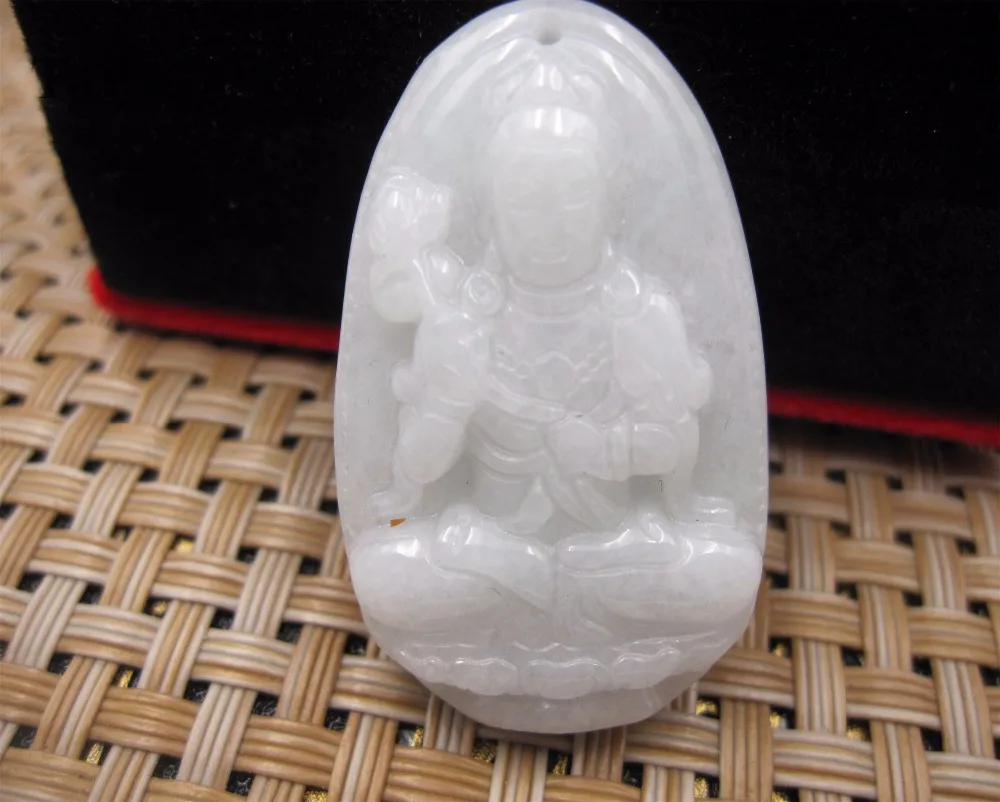 

Natural grade A myanmar jadeite Eight Chinese Protector Buddha samantabhadra pendants jade with certificate together