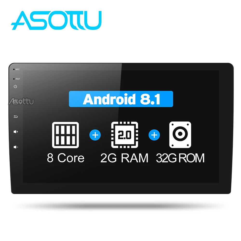 Discount Asottu 10.1 inch 2G android 8.1 car dvd gps navigation radio video player stereo universal radio car universal multimedia 1 din 1