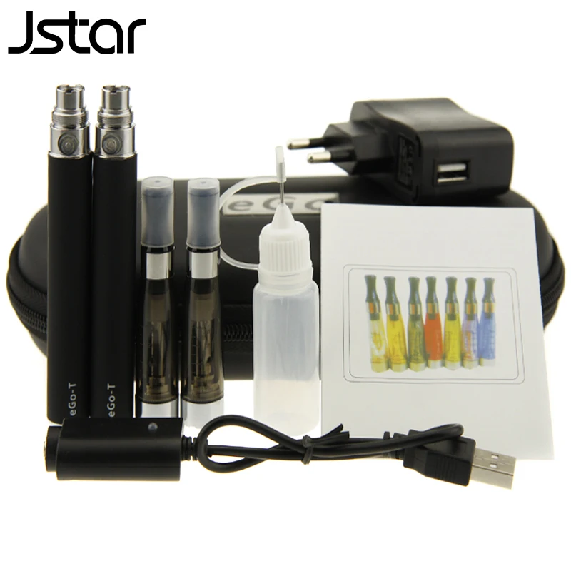 

10pcs/lot Jstar Ce5 ego starter kit ce5 ego t battery Electronic Cigarettes 1.6ml no wick Ce5 Vaporizer Double Zipper Case
