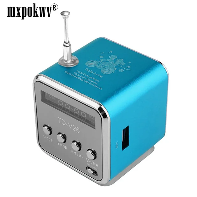Портативный мини динамик алюминиевый сплав mp4 mp3 музыкальный плеер стерео