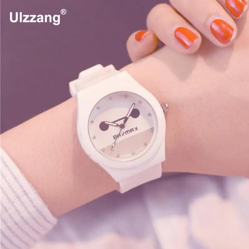

Lovely Sweet Girls Quartz Wristwatch Unique Candy Colors Rubble Big Eyes Women Leisure Watch Students Clock Kids Cute Hours