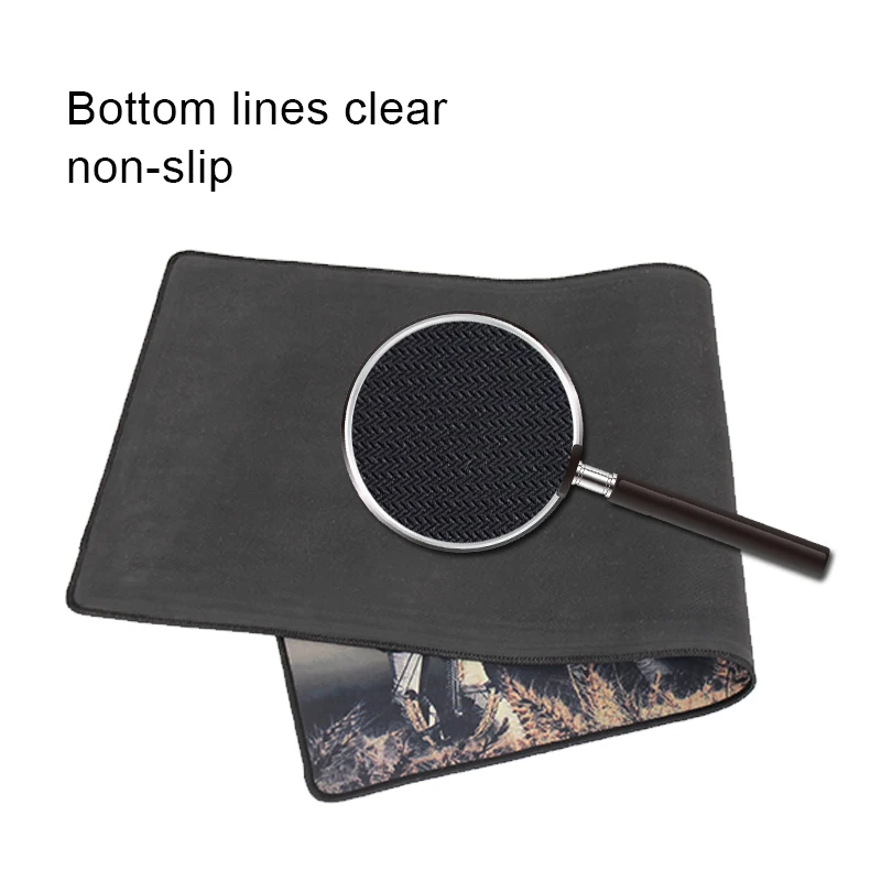 Anti-slip Natural Rubber PUBG Gaming Locking Edge Mouse Pad Computer Keyboard Desk Surface Mat Larg