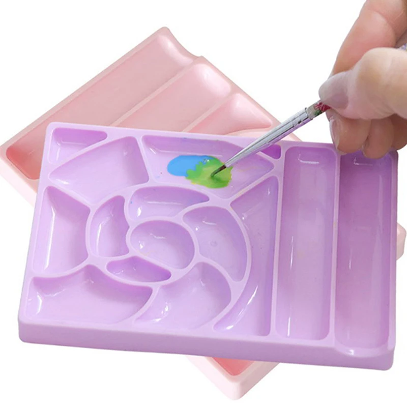 

1pc Palettes For False Nail Tips Display 5 Colors Practice UV Gel Polish Multi-grids Plate Nail Art Manicure Tools