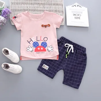 

Toddler Baby Girl Clothing Sets 2019 Casual Summer Newborn Baby Girl Clothes Suits Cartoon T shirt+Shorts 2Pcs Baby Outfits Set