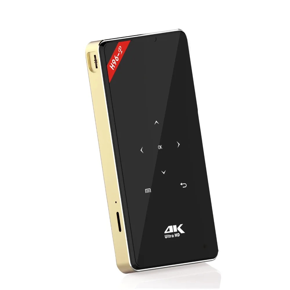 2 шт.* H96-P мини-проектор DLP четырехъядерный+ Bluetooth 4,0+ 2,4 ГГц/5,8 ГГц+ двухдиапазонный WiFi+ Поддержка 4 K