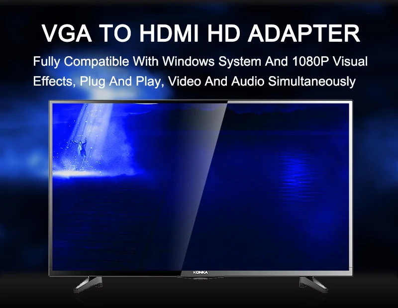 EGRINCY VGA конвертер HDMI кабель с 3,5 мм аудио Мощность Порты и разъёмы адаптер HDMI VGA 1080 P для Xbox 360 PS3 проектор для ноутбука HDTV