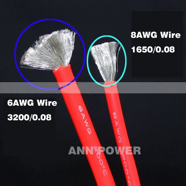 6AWG силиконовый провод 6 AWG 6# кремнезем гель провода устройство проводник 3200/0. 08 мм AWG 8 высокая температура кабель из луженой меди