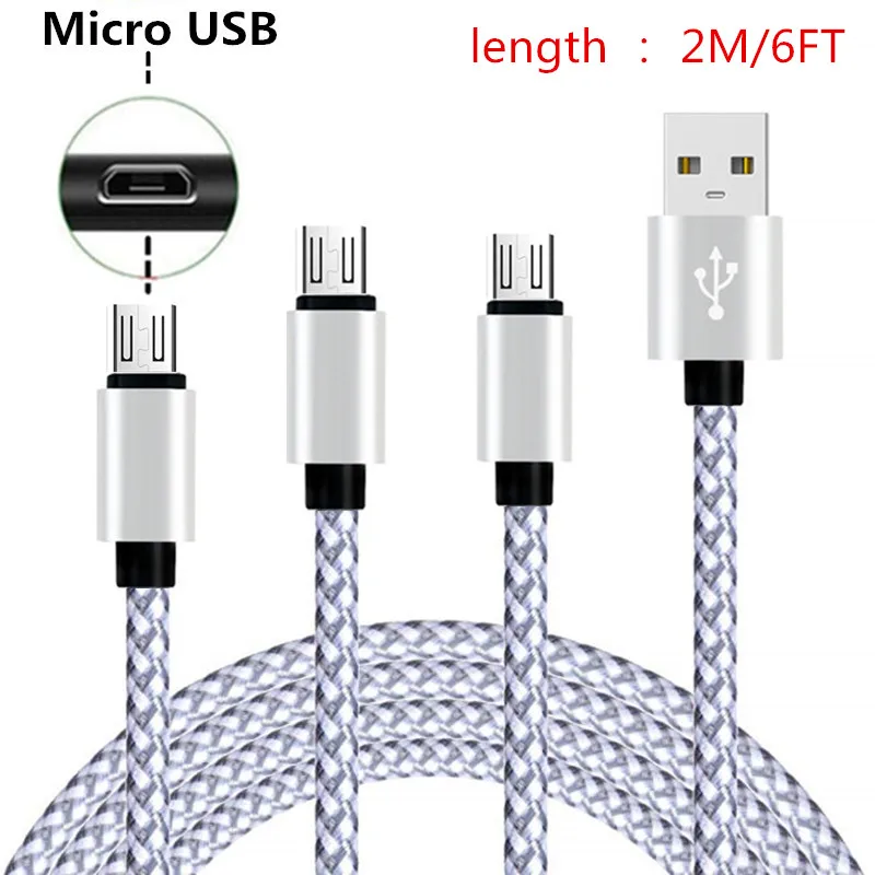 QC 3,0 Быстрая Зарядка адаптер ЕС Зарядное устройство и Micro USB кабель для передачи данных для samsung A10 huawei P Smart Redmi Note 7 zte Android телефон - Цвет: Only 2M usb Cable