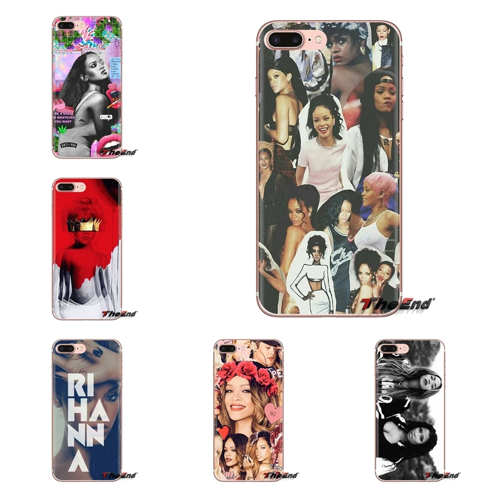 For Sony Xperia Z Z1 Z2 Z3 Z5 compact M2 M4 M5 C4 E3 T3 XA Huawei Mate 7 8 Y3II Robyn Rihanna Fenty Transparent Soft Shell Cases |