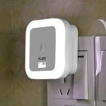 Квадратный светодиодный свет Сенсор Управление USB Порты и разъёмы зарядное устройство Управление индукции ночник Настенный монтаж розетки светильник Настенный светильник