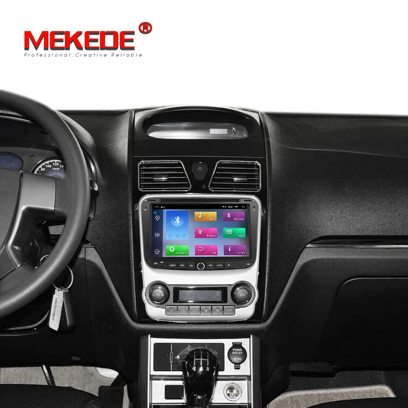 Discount MEKEDE 1024*600 Capacitive screen Android 9.1 2+32G System car gps navigator dvd for Geely Emgrand EC7 with free 16G map card 5