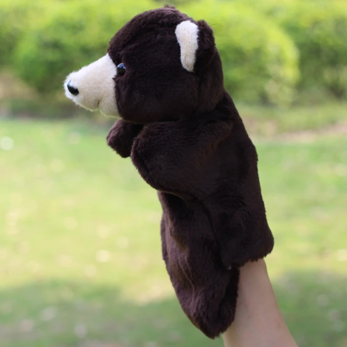 Плюшевая игрушка-варежка Медведь кукла палец даже детская головоломка успокоить игрушки-марионетки