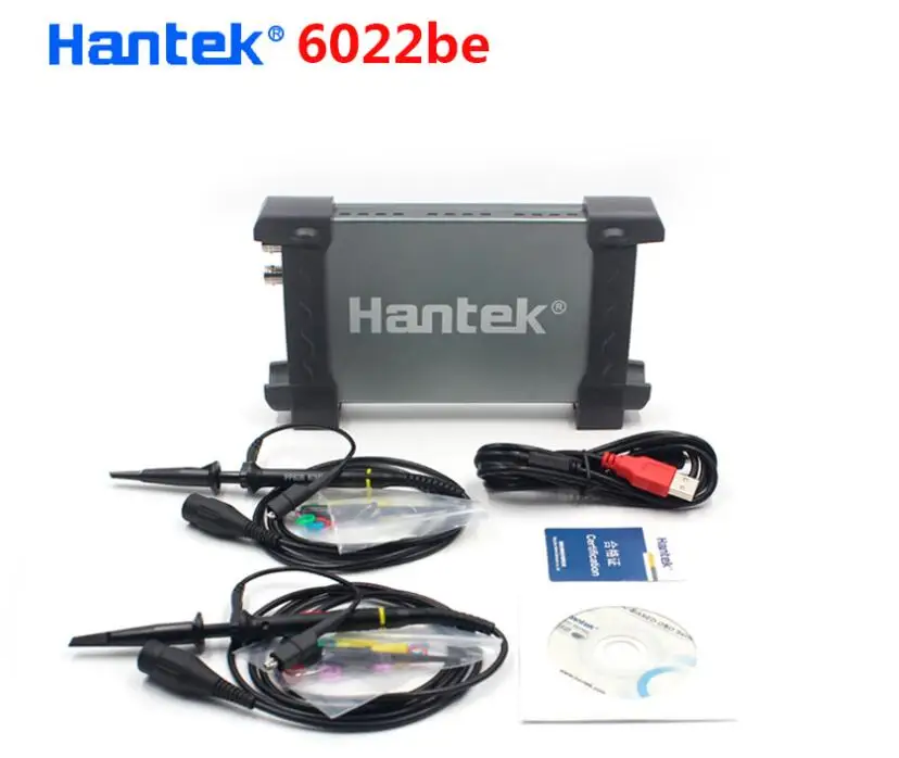 Hantek 6022BE 6022BL PC USB портативный цифровой портативный осциллограф 6022BE цифровой накопитель 2 канала 20 МГц 48MSa/s осциллограф - Цвет: Hantek 6022BE