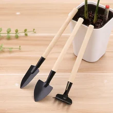 Небольшие садовые инструменты маленькая трехзубная Лопата металлическая деревянная ручка растение Горшечное растение Садоводство