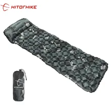 Hitorhike надувная Одиночная походная подушка для сна подушка Водонепроницаемая воздушная постельные матрасы супер легкая портативная воздушная кровать с подушкой 522 г