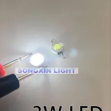 100 шт./лот, настоящий Epistar чип 3 Вт, белый светодиодный светильник, диоды, лампы, лм-220лм