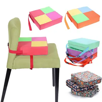 

Removable Children Increased Chair Pad Adjustable Baby Furnitur Booster Seats Polyester Soft Sponge Kids Dining Pram Chair Mat