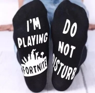 Fortnite носки я играю Fortnite не беспокоить черные модные носки
