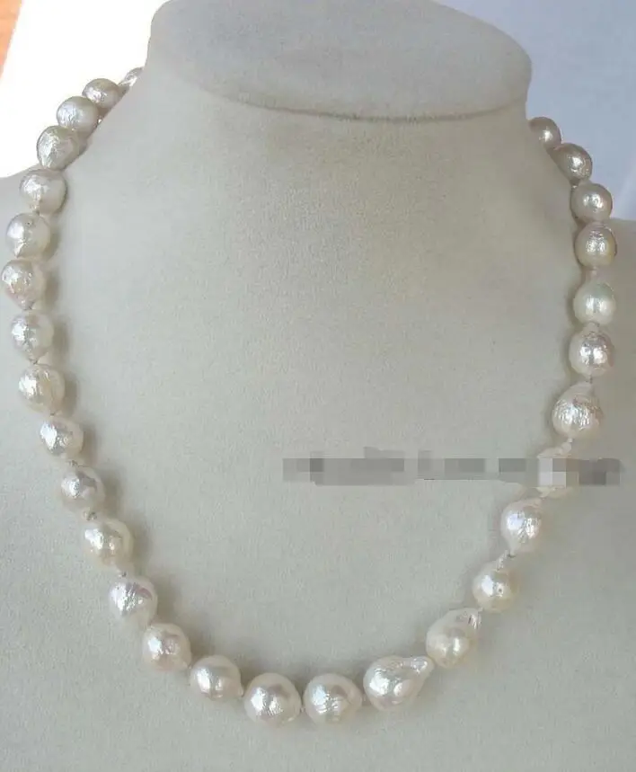 

Hot selling free shipping*******freshwater pearl reborn keshi white necklace 17" wholesale nature beads gift