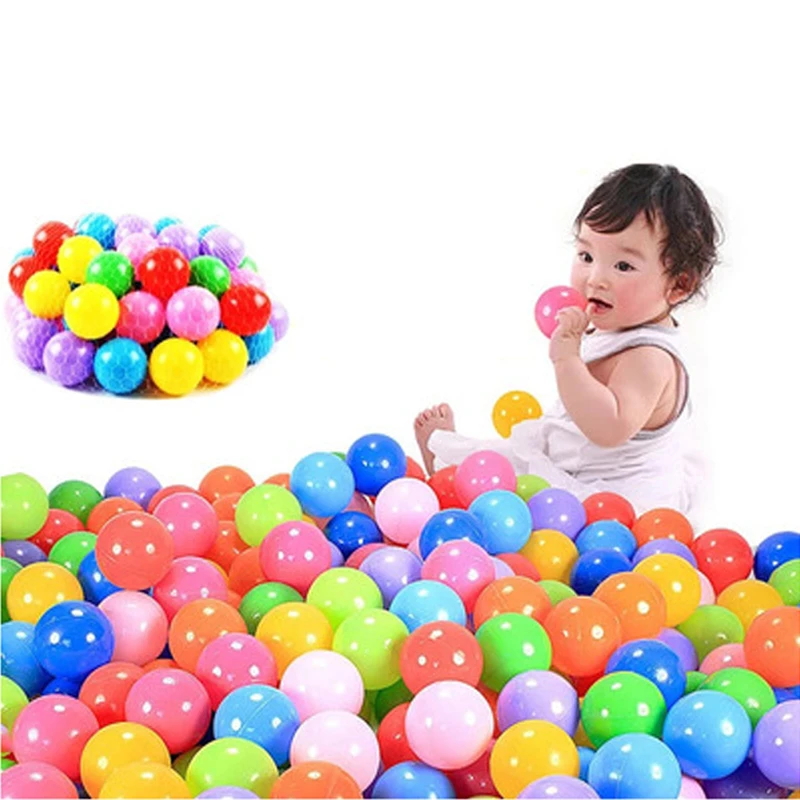 

100 pcs colorful Play Balls Soft Plastic Non-Toxic Phthalate-Free Crush-Proof Pit Balls Baby Kids Toy Swim Pit Toys
