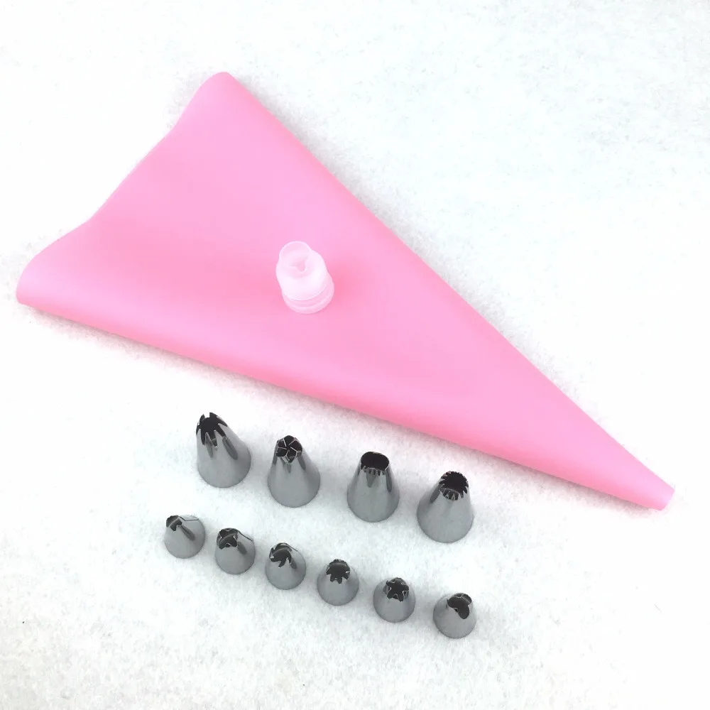 1 Russian Piping Tips Cake Pastry Nozzles for Roses Flower Icing Piping Nozzles Set for Decorating Cakes Tools with Pastry Bag