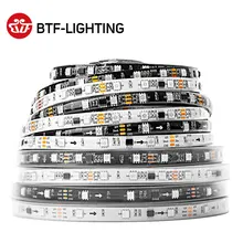 Ws2811 rgb conduziu a luz de tira 5050 smd endereçável 30 48 60 96 144 leds externos 1 ic controle 3 leds luzes led normais brilhantes dc12v