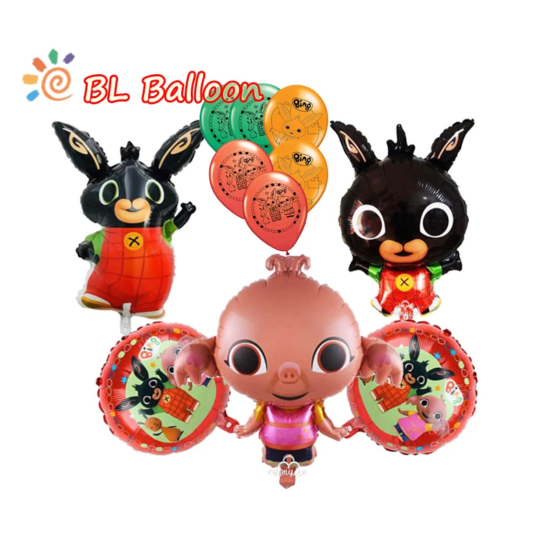 Bing Bunny Sula Pig foil воздушный шар мультфильм кролик Гелий воздушные шары Hppy День Рождения украшения для вечеринок игрушки для детей