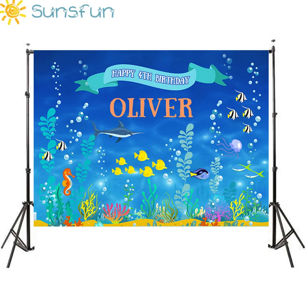 

Sunsfun 7x5ft Under Sea Bed Corals Rocks Aquarium Custom Photo Studio Background Birthday Party Backdrops Vinyl 220x150cm