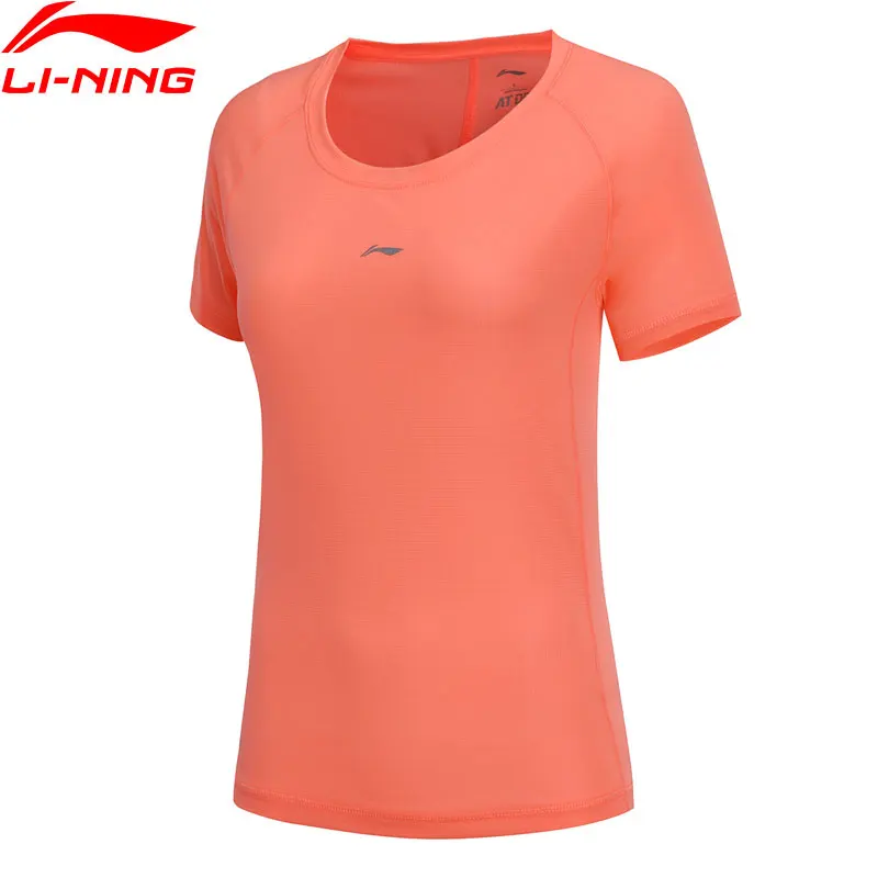 Li-ning Women's Running T-Shirts AT DRY 100% Polyester Breathable LiNing Slim Fit Comfort Sports Tee Tops ATSN044 CAMJ18 | Спорт и