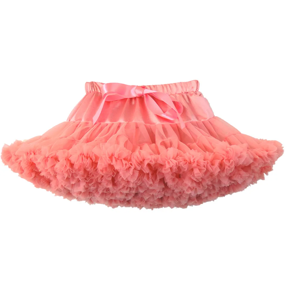 Детский праздничный наряд для девочек, детские юбки, розовые юбки-пачки для девочек, детские Пышные юбки для танцев, пышная юбка из тюля для девочек - Цвет: C16