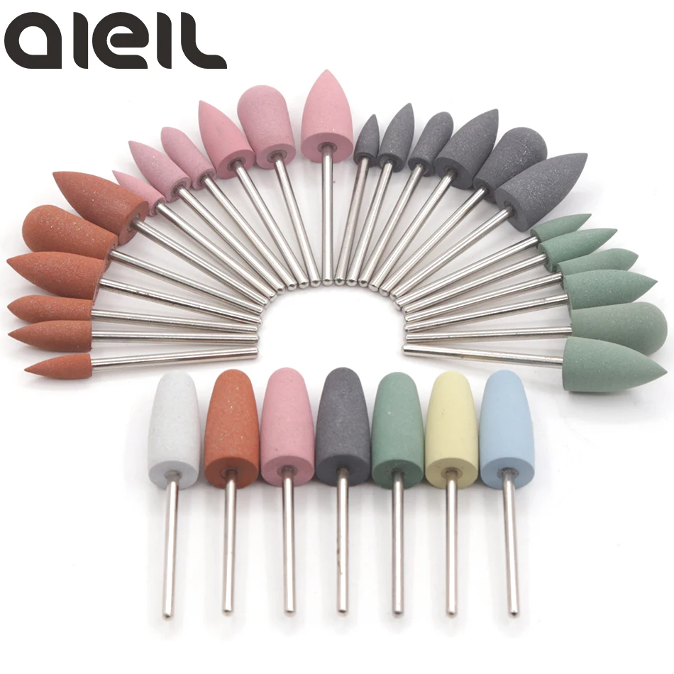 7PCS Silicon Nail Drill Bit Rotary Burr Cutters for Manicure Machine for Manicure Nail Drill Cutter for Nail Cutter for Pedicure