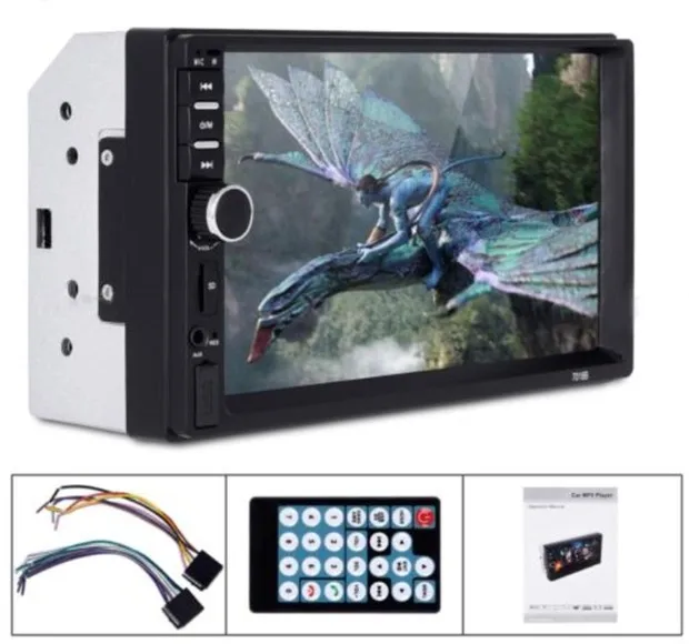 

7018B Car Audio 7 Inch 2 DIN Auto Audio Stereo Touch Screen Auto Radio MP5 Video Player Support Bluetooth AUX Input TF USB FM