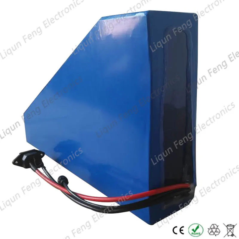 Clearance Triangle Style 51.8V 1200W Electric Bike Battery 52V 30AH use Samsung cell Eectric Bicycle Battery 52V 30AH Lithium ion Battery 3